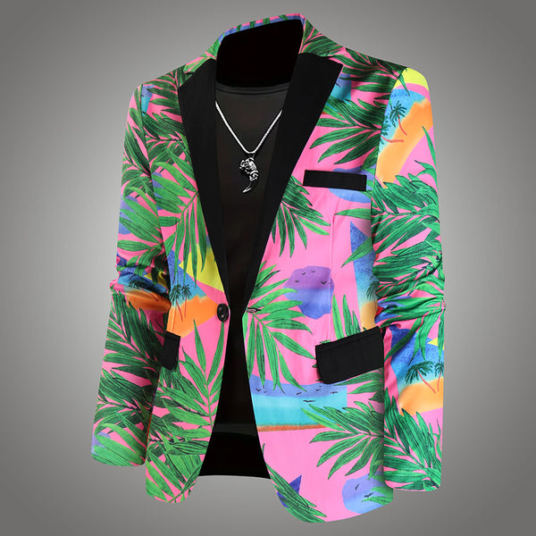 Men High Quality Print Blazers