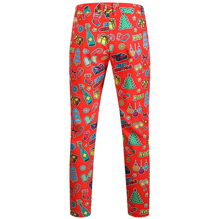 Men's Stylish Christmas Print Pants #XK636 - Pants | Multicolour / M