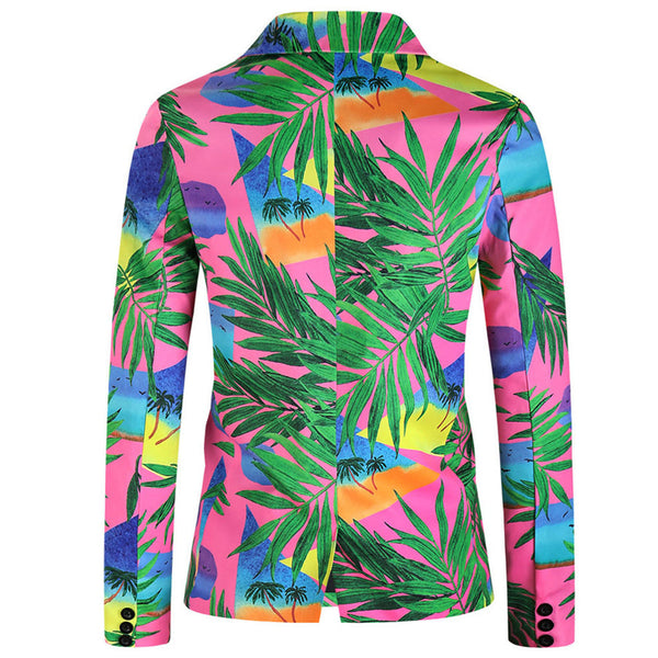Men's Tropical Rainforest Print Blazer #X312