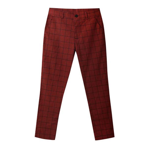 Men's Elegant Plaid Pants #XK6001