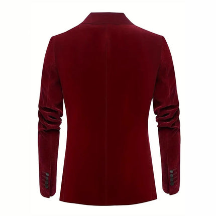 Men's Elegant Velvet Blazer #25061774 - Blazers | Wine / S
