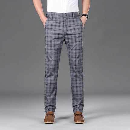 Men's Classic Plaid Pants #25627027 - Pants | Gray / 30