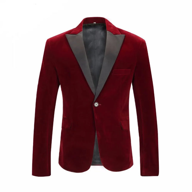 Men's Velvet Blazer  #S8028-1