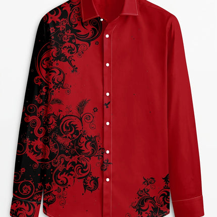 Men's Fashion Print Shirt #25625016 - | White / S