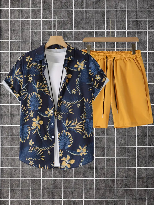 Men's Hawaiian 2pcs Set #25061354 - | Multicolour / S