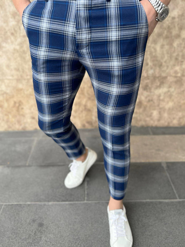 Men's Vintage Plaid Pants #XK6027