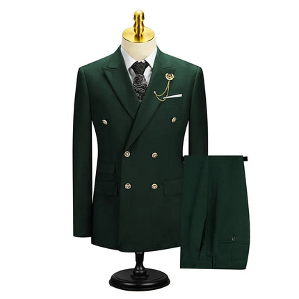Men's 2 Piece Solid Color Classic Suit #S8579 - Suits | Royal Blue / XS