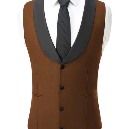Men's 3pcs suit #311 - | Black / XXS