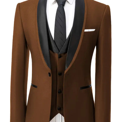Men's 3pcs suit #311 - | Black / XXS