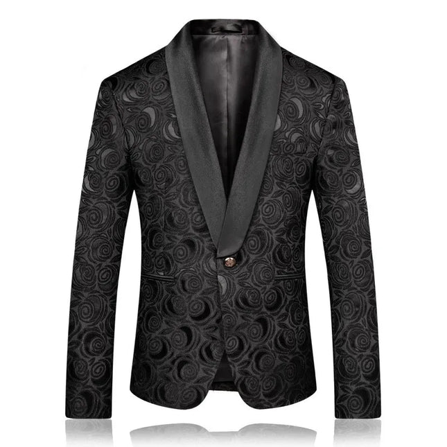 Men's Rose Embroidery Tuxedo  #S8036