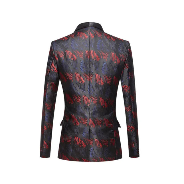 Men's Abstract Punch Black Tuxedo  #M8058