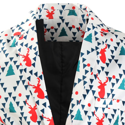 Men's Christmas Print Blazer #X627 - Blazers | Multicolour / M