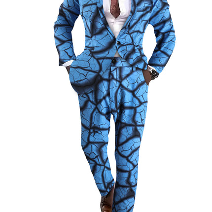 Men's Blue Wave Suit #2TZ-XX2501 - Suits | Blue / M