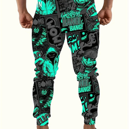Men's Casual Print Joggers #25625011 - Pants | Color1 / S