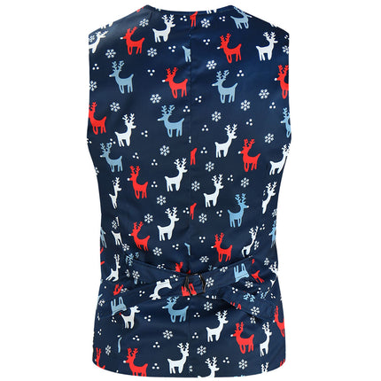 Men's Christmas Elk Vest #MJ633 - Vests | Multicolour / M
