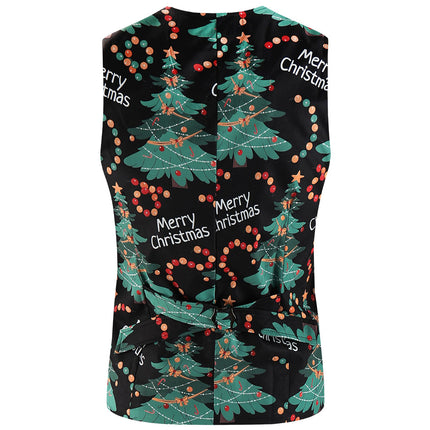 Men's Christmas Printed Vest #MJ658 - Vests | Multicolour / M