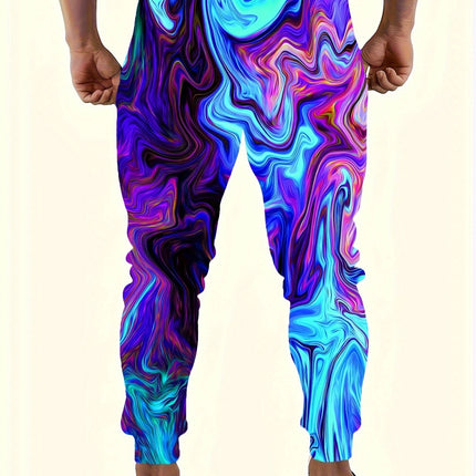 Men's Colorful Print Joggers #25630030 - Pants | Multicolour / S