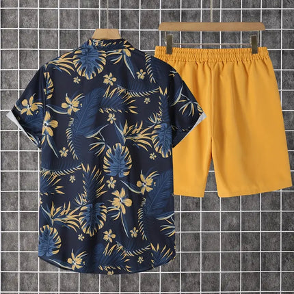 Men's Hawaiian 2pcs Set #25061354 - | Multicolour / S