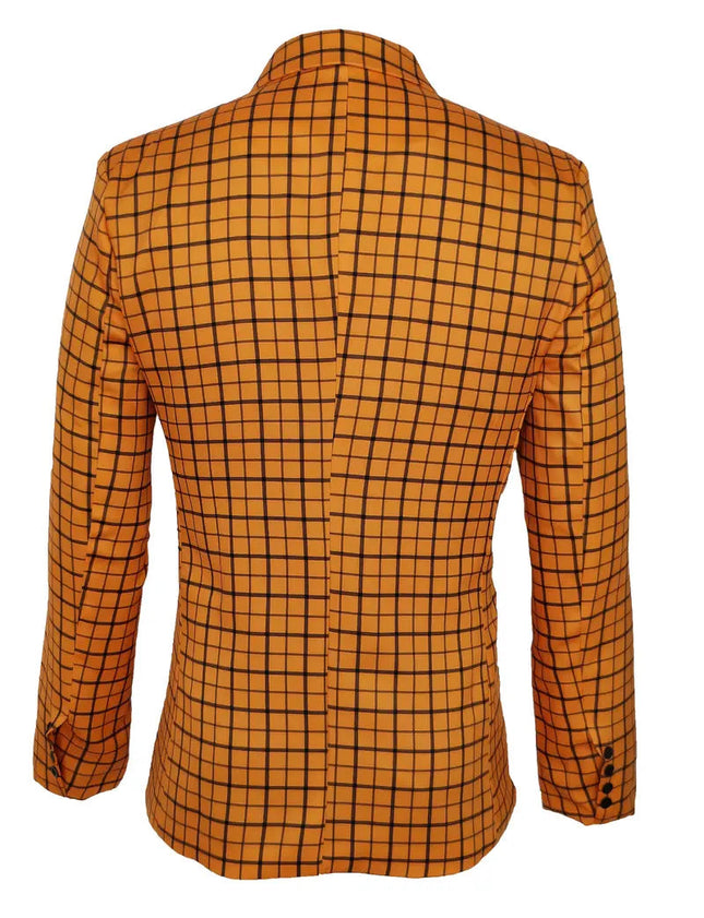 Men's Checkered Blazer #25061129 - Blazers | Yellow Plaid / S