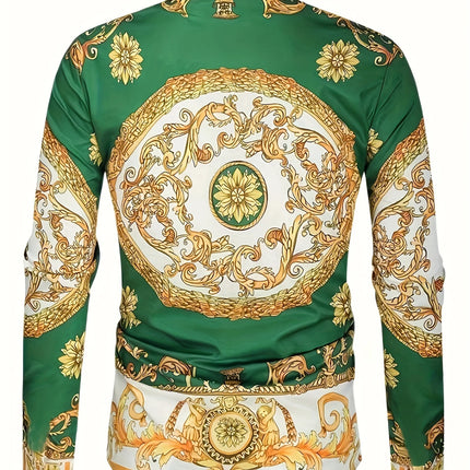 Men's Luxury Baroque Shirt #25625018 - | Green / S