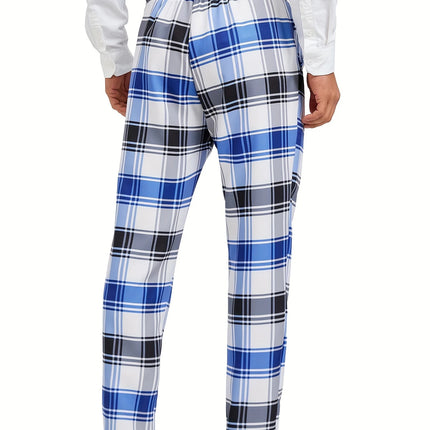 Men's Fashion Plaid Pants #25630034 - Pants | Blue / S