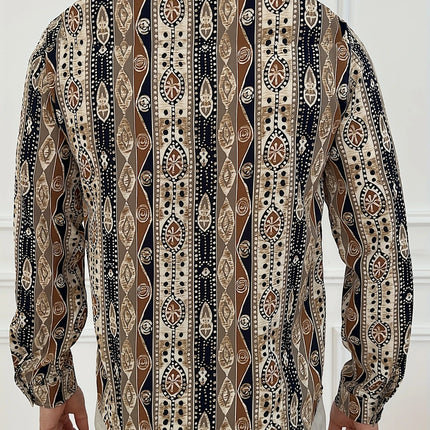 Men's Retro Ethnic Shirt #25630033 - | Multicolour / S