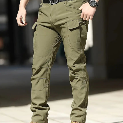 Men's Tactical Pants Multi-Pocket Cargo Work Pants Spring Fall - Pants | Black / S