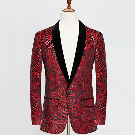 Men's Red Sequin Blazer  #S8193