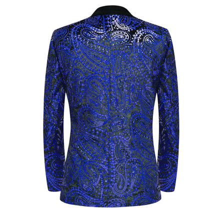 Men's Blue Sequin Blazer  #S8235
