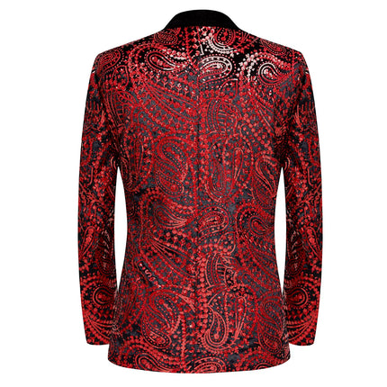 Men's Red Sequin Blazer  #S8193