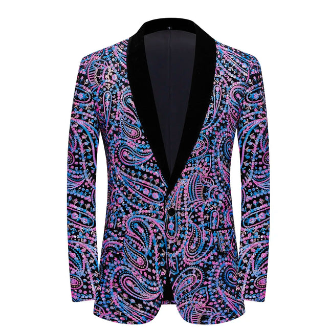 Men's Mystery Pattern Sequins Blazer #S8192
