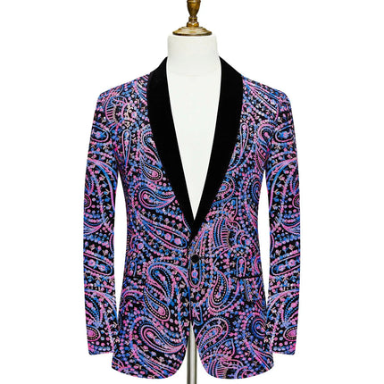 Men's Mystery Pattern Sequins Blazer #S8192