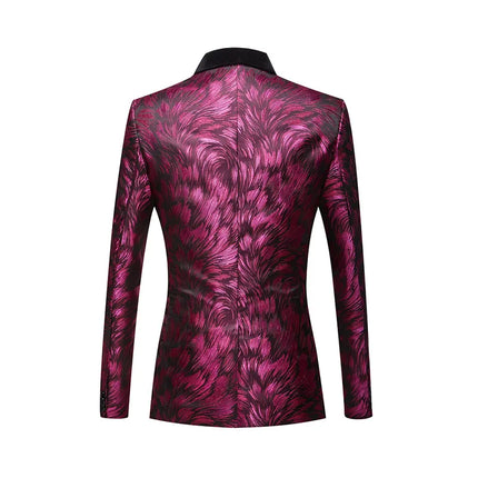 Men's Multicolor Textured 3-Piece Suit  #S8504-3
