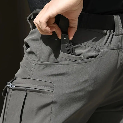 Men's Tactical Pants Multi-Pocket Cargo Work Pants Spring Fall - Pants | Black / S