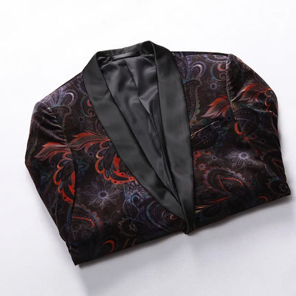 Men's Floral Print Tuxedos #S8065 - Blazers | Multicolour / XS