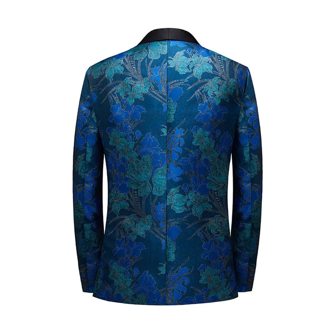 Men's Blue Jacquard Tuxedo  #S8101