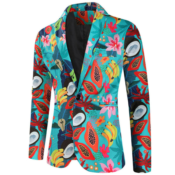 Men's Vibrant Printed Blazer #X325