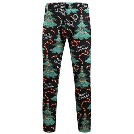 Men's Christmas Print Pants #XK658 - Pants | Multicolour / M