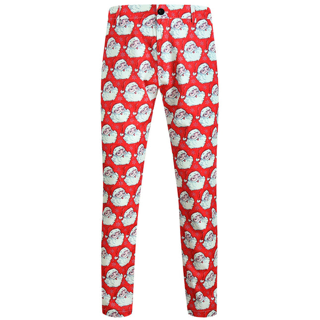 Men's Christmas Print Pants #XK643 - Pants | Red / M