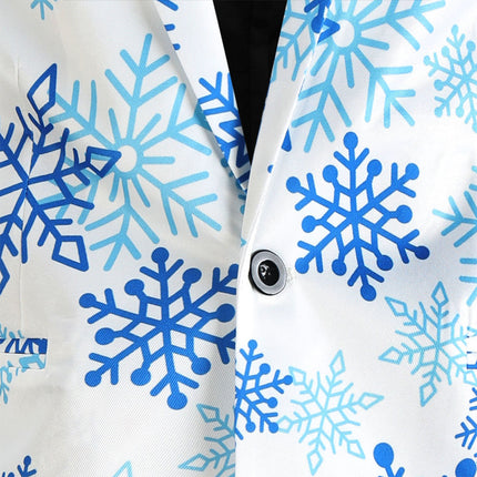 Men's Snowflake Three Piece Suit #3TZMK626 - Suits | Blue / M