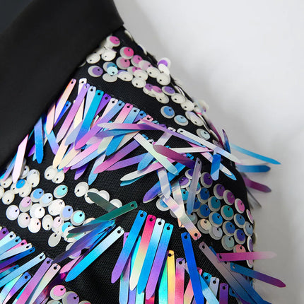 Men's Sequin Fringe Tuxedo #S8024