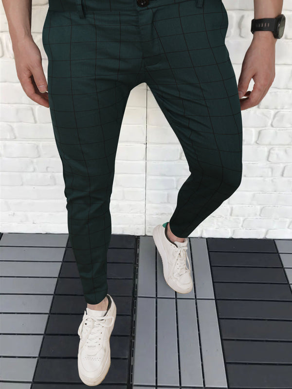 Men's Elegant Plaid Pants #XK6001