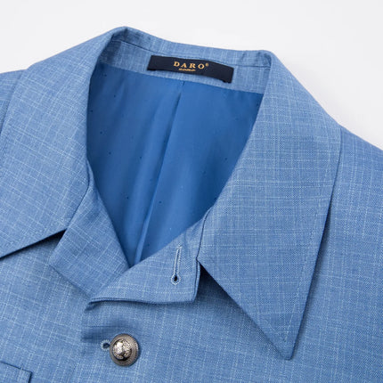 Men's Blue Short Sleeve Suit  #S8638