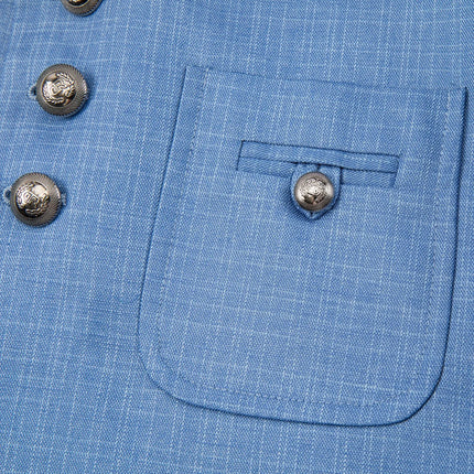 Men's Blue Short Sleeve Suit  #S8638