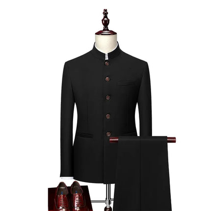 Men's Mandarin Collar Formal Suit  #S8605