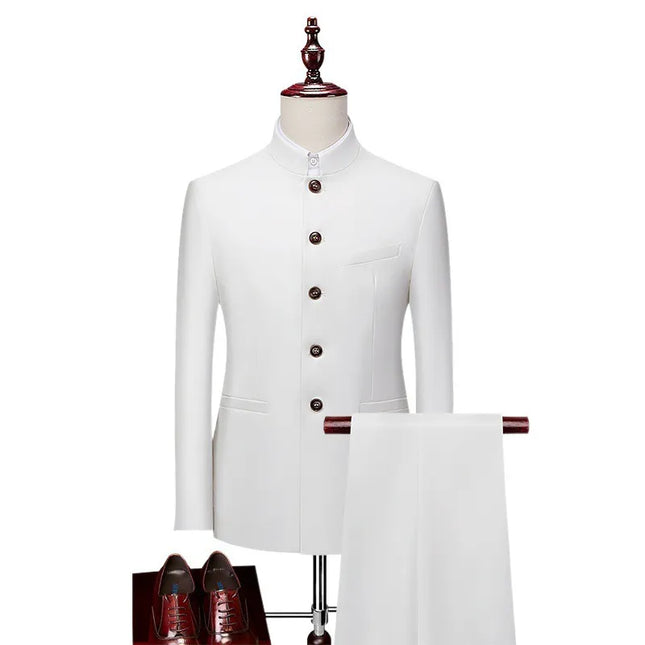 Men's Mandarin Collar Formal Suit  #S8605