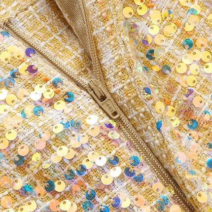 Men's Aurora Sequin Suit #S8527 - Suits | Golden / XS