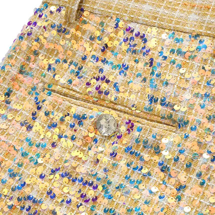 Men's Aurora Sequin Suit #S8527 - Suits | Golden / XS