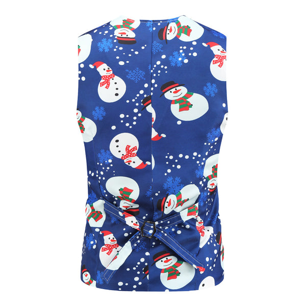 Men's Christmas Snowman Vest Suit #2TZMK23