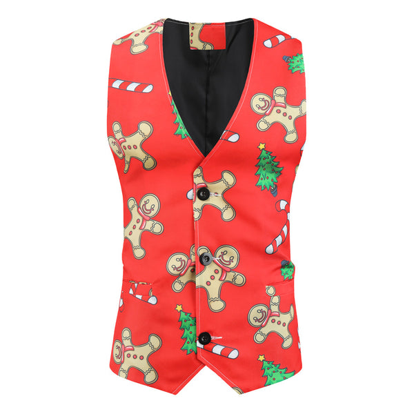 Men's Santa Style Vest Suit #2TZMK26